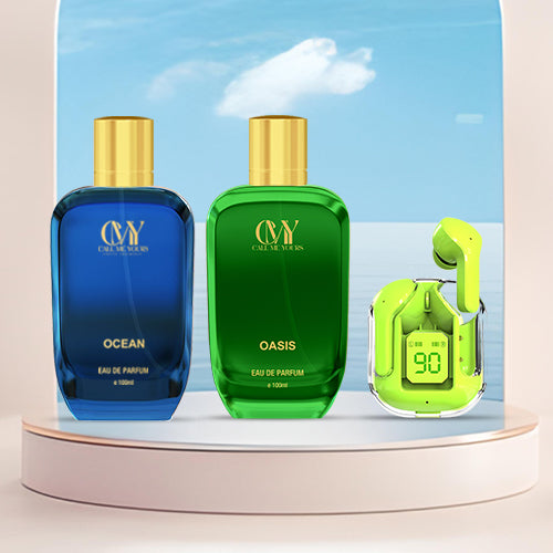 CMY Ocean + Oasis Perfume + Earbuds (Green)